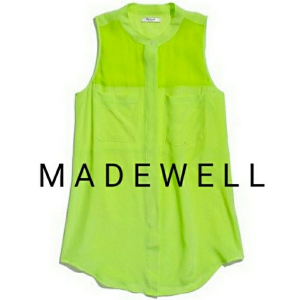 Neon Silk Blouse
